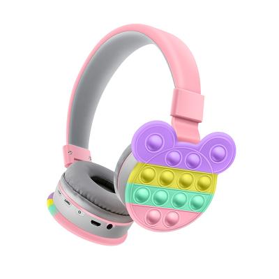 China Colorful Silicone Bubbles Comfortable Wearing Headphones Popoing Wiggle Wireless Stereo Earbuds For Girls for sale