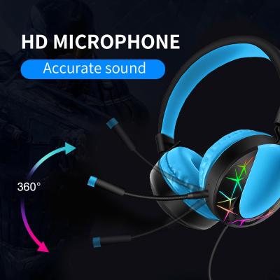 China Perfect Sound Lighting 3.5mm Bass Gaming Headset Stereo Wired Headphone With Mic For Ps4 Xbox for sale