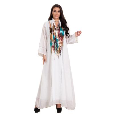 China New design muslim girl clothes women's abaya manxum muslim coins dress SG6099 for sale