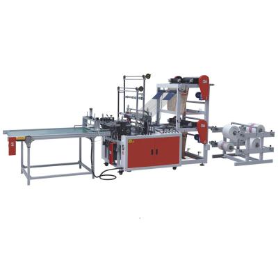 China High Speed ​​Shopping Line Cold Cut T Shirt Hotels Double Layer 4 Flat Bag Making Machine for sale