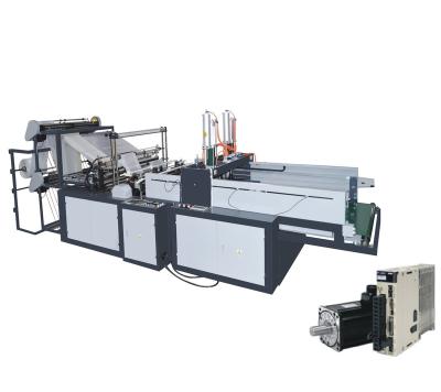 China Hotels Automatic Cold Cut T-shirt Plastic Film Flat Hot Sealing Shopping Bag Making Machine for sale