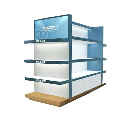 China Double Sided Display Shelves Supermarket Shelves Grocery For Sale Feature Double Side Shelving for sale