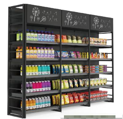 China Double Sided Supermarket Shelf Display Case Easy To Assemble Shelf Snack Rack for sale