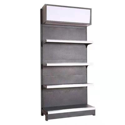 China Double Sided Supermarket Shelf Display Rack Easy To Install Grocery Shelf for sale