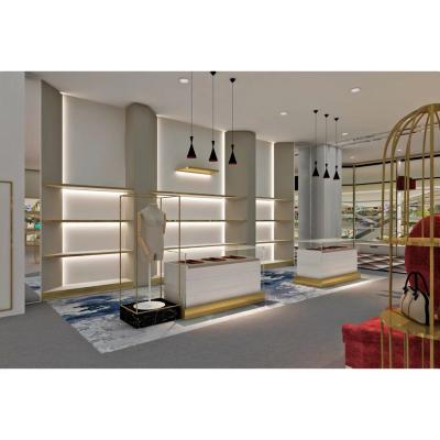 China Professional Retail Store Handbag Display Showcase Store Interior Design for sale