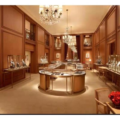 China Shop jewelry display cabinet jewelry store chain store showcase designluxury for sale