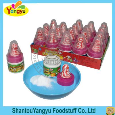 China Natural China Import Pink Baby Bottle Candy With Powder Candy Lollipop for sale