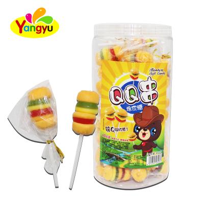 China Natural Halal Sweet Burger Lollipop Gummy Candy for sale