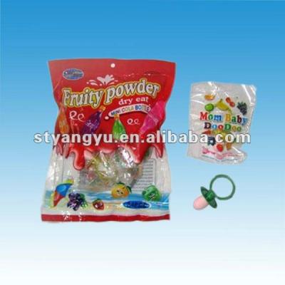 China Sour Powder Candy Fruit Powder Ring Candy Dry Eat for sale