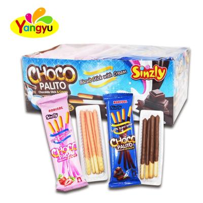 China Natural Sweet Chocolate Covered Cookie Stick for sale