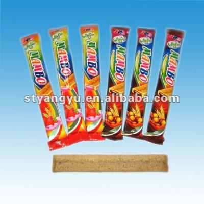 China 8g Natural Mambo Wafer Cookie / Strawberry & Chocolate for sale