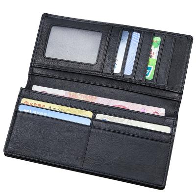 China RFID Wallet Classic Man Grain Wallet Full Long Rfid Business Leather Wallets for sale