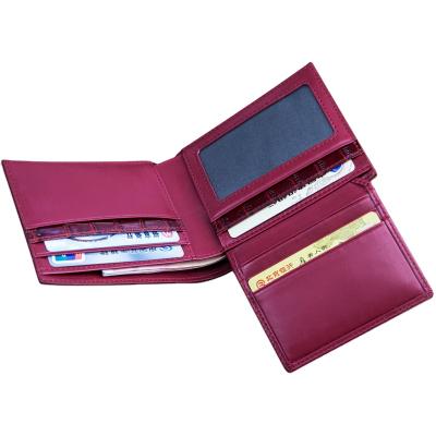 China Wholesale Credit Card Holder Triple Holder RFID Genuine Leather Short Wallet For Men for sale