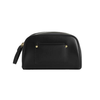 China Fashion Wholesale Genuine Leather Cosmetic Bag Small Pouch With Zipper For Traveling for sale