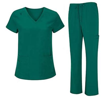 China Water Resistant Breathable Nursing Scrub Set Hospital Ladies Uniform Uniform for sale