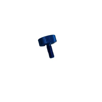 China Wholesale High Quality Aluminum Anodizing Surface Treatment Round Aluminum Blue Thumb Screw for sale