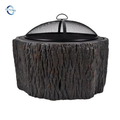 China ZE Stocked 24 Inch Magnesia Fire Pit Outdoor Garden MgO Firepits Magnesium Oxide Firepits for sale