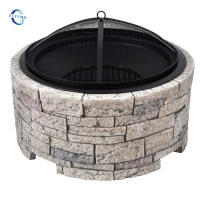 China Outdoor Log MgO Log Mine Fire Oxide Magnesium Stone Stocked Burning Stone Firepits for sale