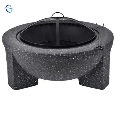 China Stocked Fire Pits GRILL MgO Round Stone Wood Bowl Outdoor Garden Fire Pit for sale