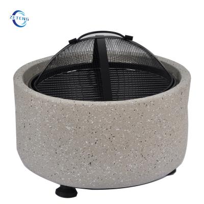 China BBQ Outdoor Fire Pit Wood Burning Magnesium Oxide Multifunctional Fire Bowl Stocked Low Garden for sale