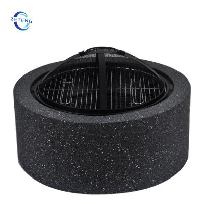 China Outdoor Log MgO Log Mine Fire Oxide Magnesium Stone Stocked Burning Stone Firepits for sale