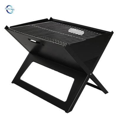 China Easily Assembled ZETENG Outdoor BBQ Grill Folding Charcoal Notebook Portable BBQ Grill for sale