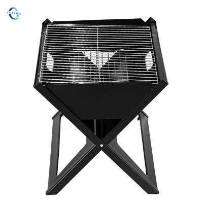 China Easily Assembled Foldable X-Shape Barbecue Grill Easy To Carry Outdoor Camping Charcoal Bbq Grill for sale