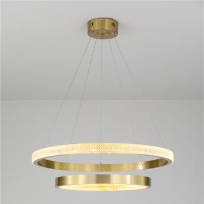 China Modern Economical Cheap Functional Nordic Home Decorative Acrylic Ring Chandeliers Pendant Lights For for sale