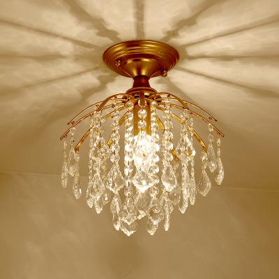 China Good Supplier Contemporary Modern Living Room Porcelain Crystal Chandelier Luxury Small Size Pendant Lights for sale