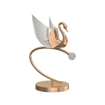 China Factory direct high quality fashionable modern swan shape table lamp decoration hotel lobby led table lamp for sale