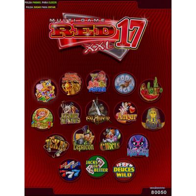 China Hot Selling Multi Game Board Game Red 17 In 1 XXL Game Board Jackpot Game Machine Board for sale