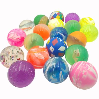 China Wholesale Cartoon Image Assorted 45mm Balls Super Bouncy Rubber Ball Elastic Ball For Capsule Vending Machine for sale