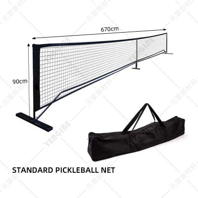 China Yengine Hot Selling 22' Portable Tennis Net Frame 6.7*0.9m 6.7*0.9m Pickleball Net High Quality Freestanding Outdoor Pickleball Games for sale