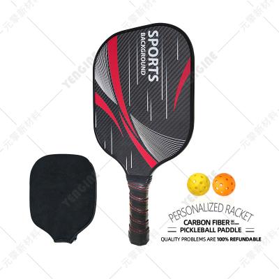 China Yengine Texture Pickleball Paddle Graphite Carbon Fiber 3k Pickleball Racket 10mm Polypropylene Core Customized Racket Red 2040*1#carbonfiber3k#rts for sale