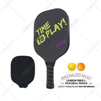 China Yengine Texture Pickleball Racket Graphite Carbon Fiber 3k Pickleball Racket 10mm Polypropylene Core Customized Green Paddle 2040*1#carbonfiber3k#rts for sale