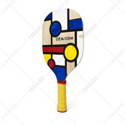 China Customized logo and basswood 9.2mm racket pickleball wood kids high quality pickleball paddle graphics paddle to form 1939*1#basswood#because for sale