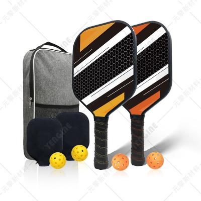 China Factory Price Wholesale Beginner's Yengine Fiberglass Pickleball Paddle Set 2 13mm PP Honeycomb Core Rackets 4 Balls 1 Bag 201398*2#fiberglass#rts for sale