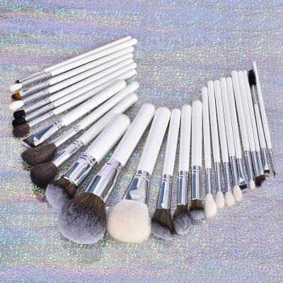 China Angular Blush Professional White Goat Pony Pony Eyeshadow Bueart Makeup Brush Natural Makeup Hair Brush Set 15 Pieces for sale