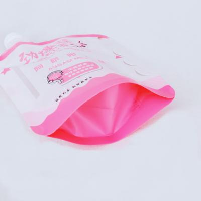 China Moisture Proof White Liquid Custom Beverage Pouch Disposable Portable Bag With Liquid Spout For Hike for sale