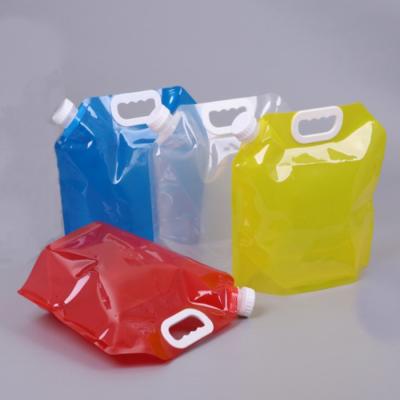 China New Arrival Moisture Proof ActEarlier Increasing Camping Water Bag Beer Juice Oil Used BPA Free 5L Water Container Collapsible Bag With Tap for sale