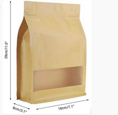 China Best Selling Self Seal Bag Moisture Proof Stand Up Kraft Paper Bag, Custom Trademark For Industrial Food Packaging Bag, Coffee Bag for sale