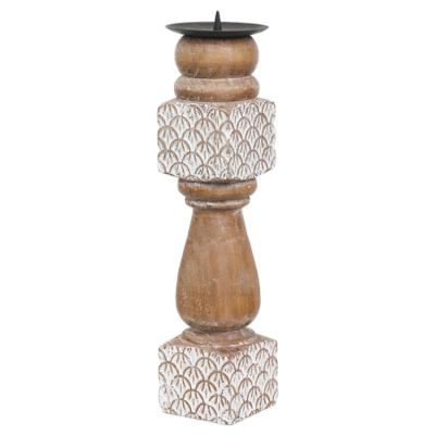 China Good home decoration price good quality modern wood candle holder suitable for antique decoration for sale