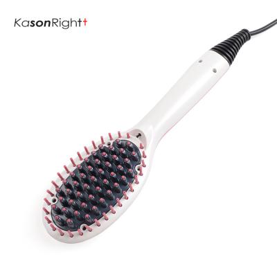 China Ionic Ceramic Ionic LED Temperature Display 2 In 1 Electric Hair Curler Straightener Comb 45W for sale