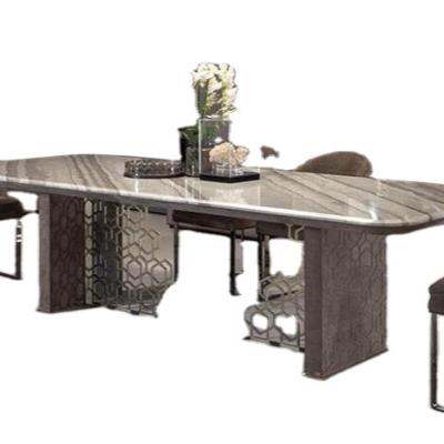 China Modern home high quality luxury marble design furniture dining table top dining table for sale