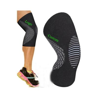 China Nylon Compression Knee Sleeves Registered AJ 19463 Athletics Knee Compression Sleeve Custom Support For Running for sale