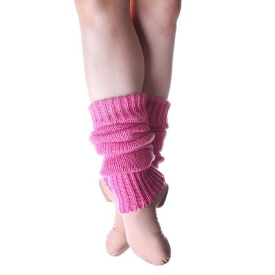 China Knit Warmers AJ19496 Wholesale Girls Long Leg Hot Pink Custom Cashmere Over The Knee High Fluffy Dance To Knit Long Leg Warmers for sale