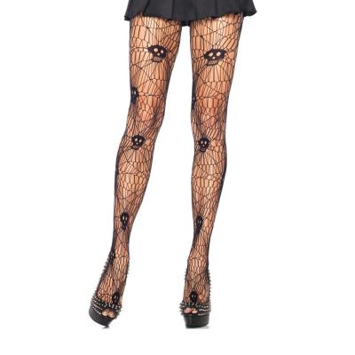 China 19614 Halloween Captain Jack Sexy Net Design Anti-Slip Thigh High Stockings for sale