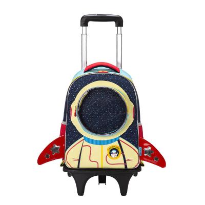 China New Multifunctional Toddler Space Students Portable Kindergarten Astronaut Children Trolley Bag for Children Roll School for sale