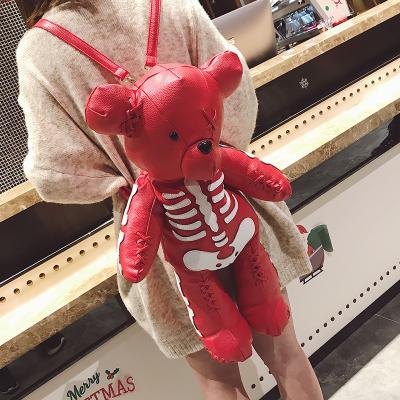 China Wear Resistance Handsome New Cartoon Cute Net Red Explicit Girl Japanese Bear Teddy Bear Travel Shoulder Backpack School Bag for sale