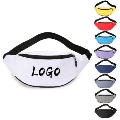 China Factory Custom Nylon Logo Running Hiking Cycling Fanny Pack Bum Waist Bag Black for sale